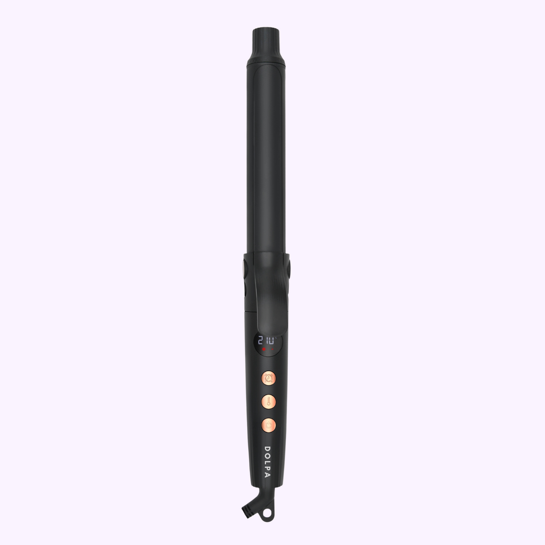 DOLPA premium hair curler product image, showcasing the long barrel and sleek design. White background, 1500x1500 pixels resolution